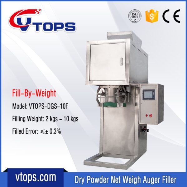 Llenadora de barrena de peso neto de polvo seco de 10 kg | VTOPS-DGS-10F