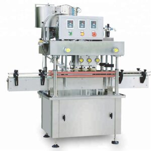 In-Line Belt Wheel Capper with Feeder and 6 Spindle | VTOPS-C-BW