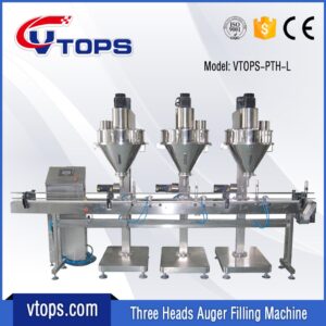 Linear Type Inline Three Heads Auger Filler | VTOPS-P3H-L