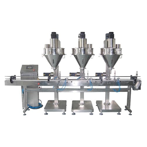 Three Heads Auger Filling Machine VTOPS-P3H-L - Copyright by VTOPS