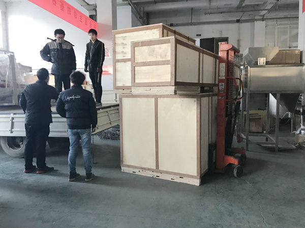 Cashew Filling Packing Machine in Plywood Boxes