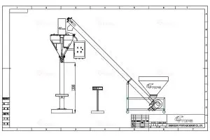 CAD Technical Drawing Auger Filler Increased Ground Clearance