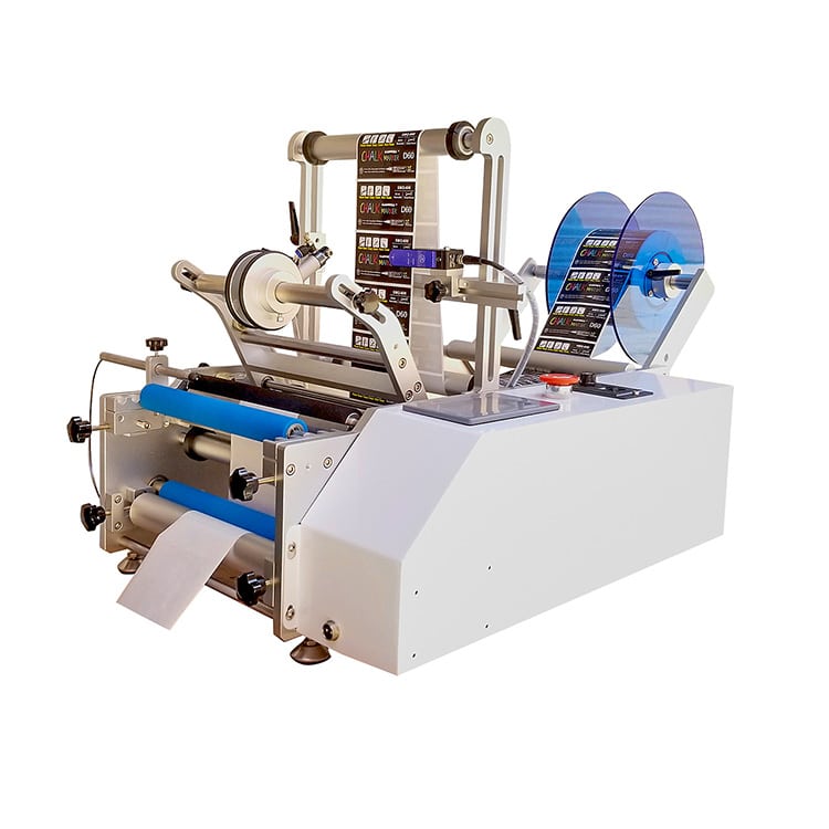 Semi-Automatic Round Bottle Labeling Machine Plastic Bottle Glass Beer Bottle Labeling Machine Black high-Precision Small Transparent self-Adhesive Manual Adjustable Labeling Machine 