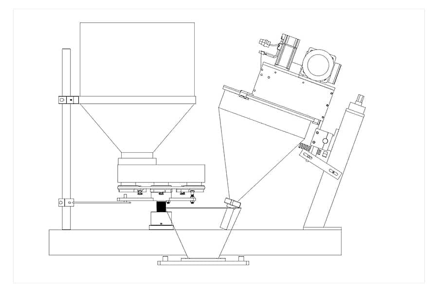 CAD Layout of Auger Filler and Cup Filler