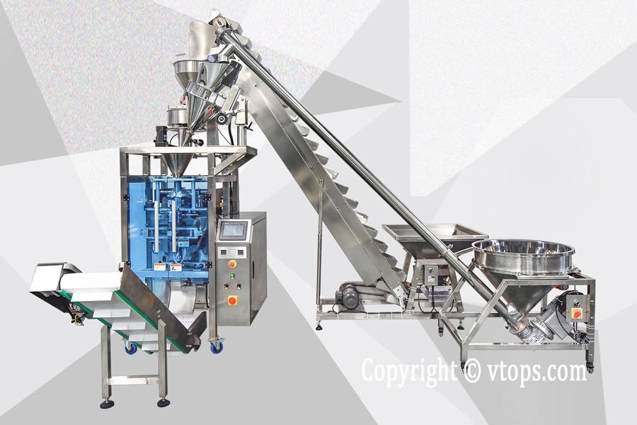 Powder and Granule Mixed in One Pouch VFFS Packaging Machine
