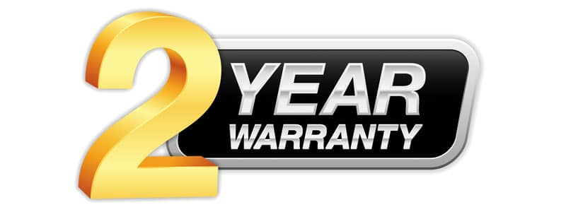 2 years warranty