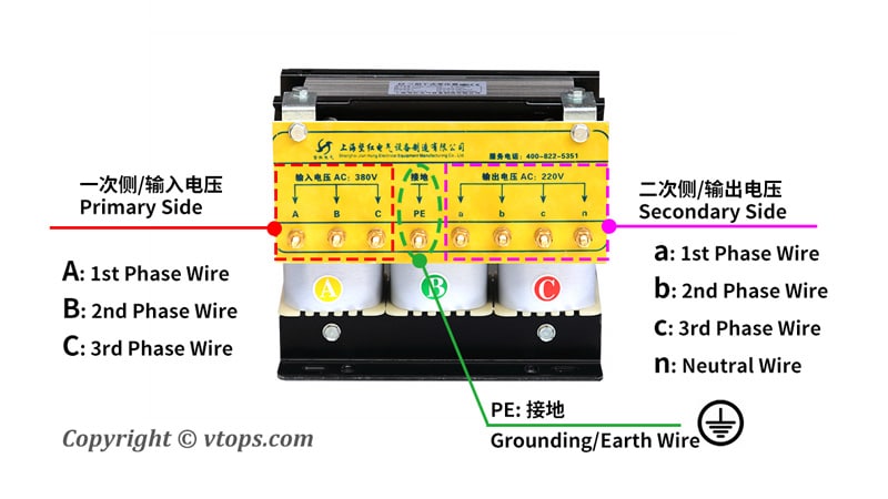 電圧変圧器の設置と配線方法