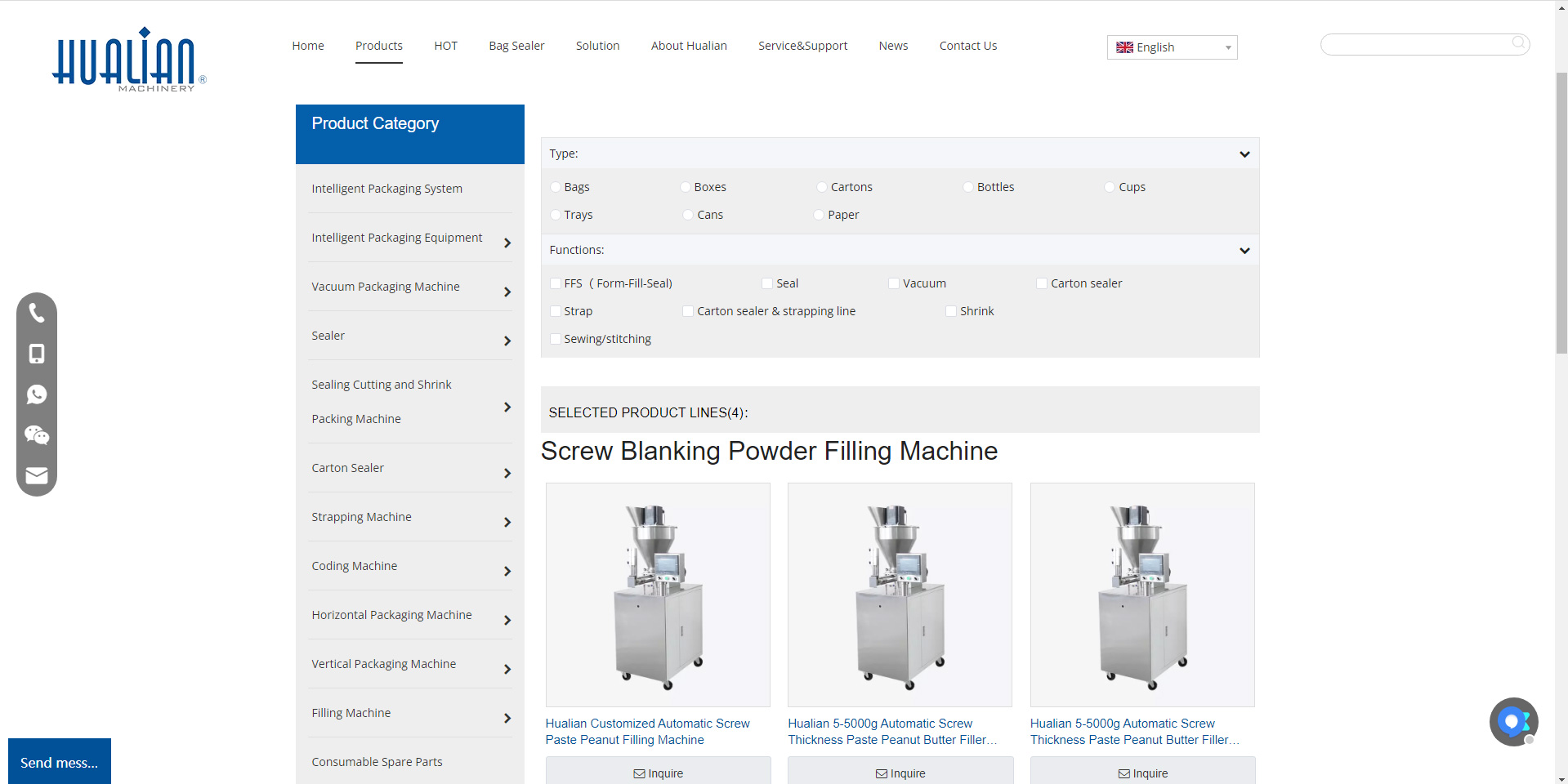 Hualian powder packing machine