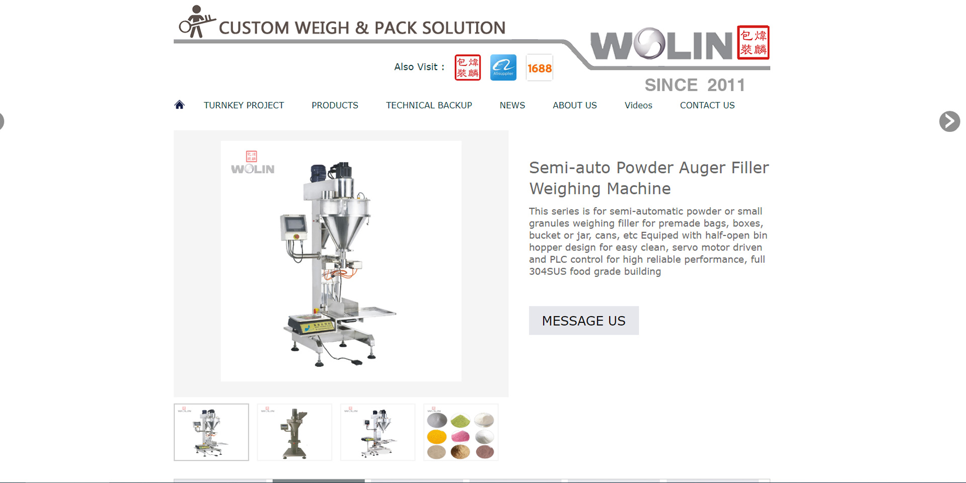 Weighlin powder packing machine