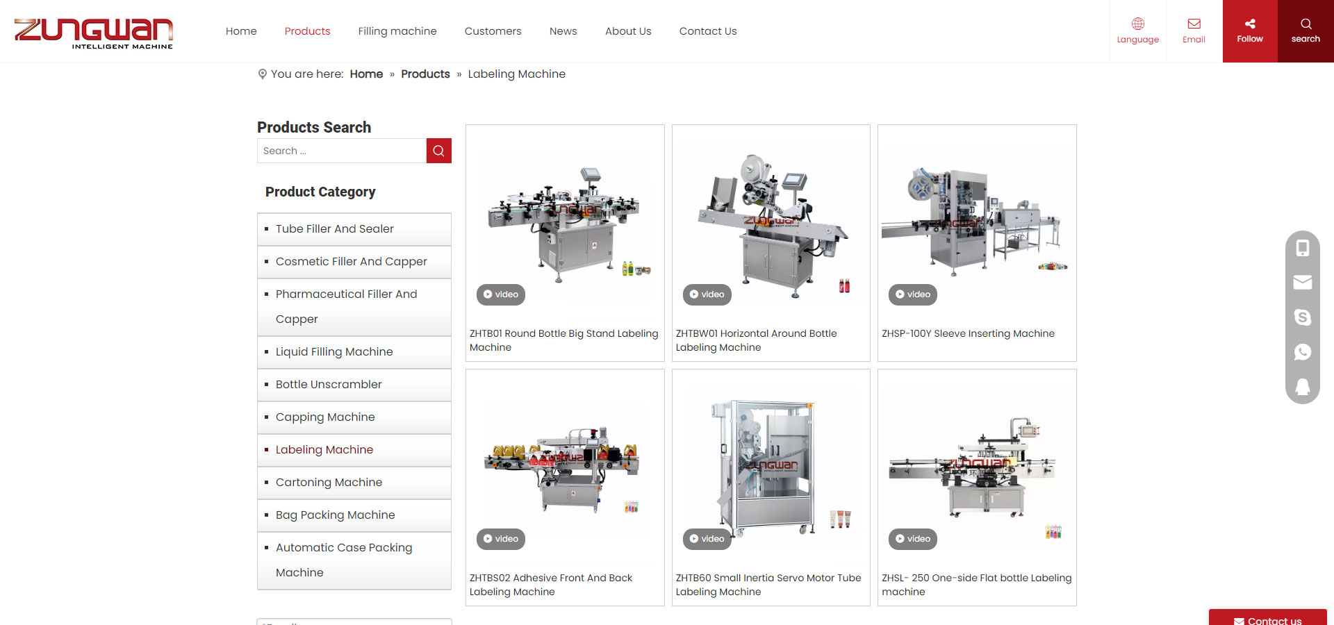 Zungwan Labeling Machine