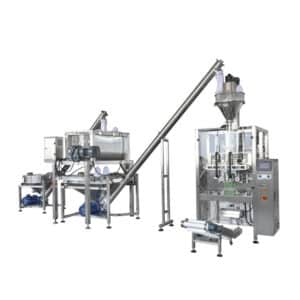 Instant Coffee Cocoa VFFS Packaging Machine with Ribbon Mixer