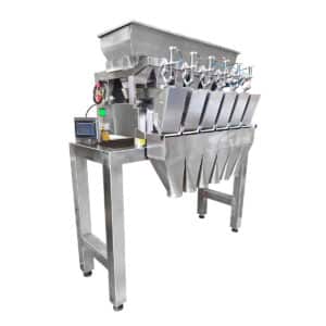 6 Head Linear Vibratory Weigh Filler with Stand | VTOPS-6DC