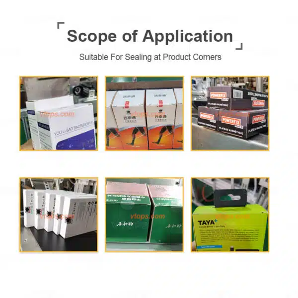 Application of Corner Sealing Labeling Machine for Boxes | VTOPS-L833