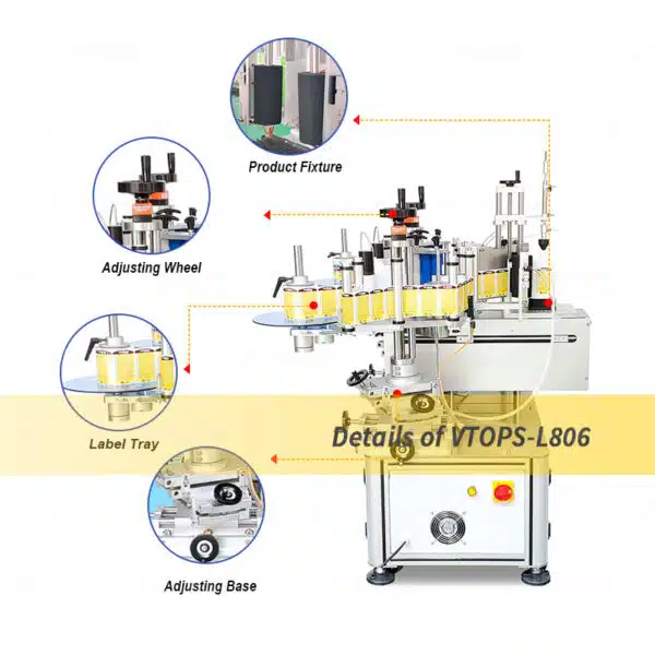 Product Details Double-Sided Labeling Machine Rolling Labeler | VTOPS-L806