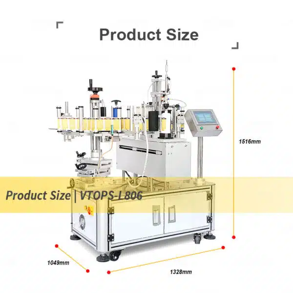 Product Size Double-Sided Labeling Machine Rolling Labeler | VTOPS-L806
