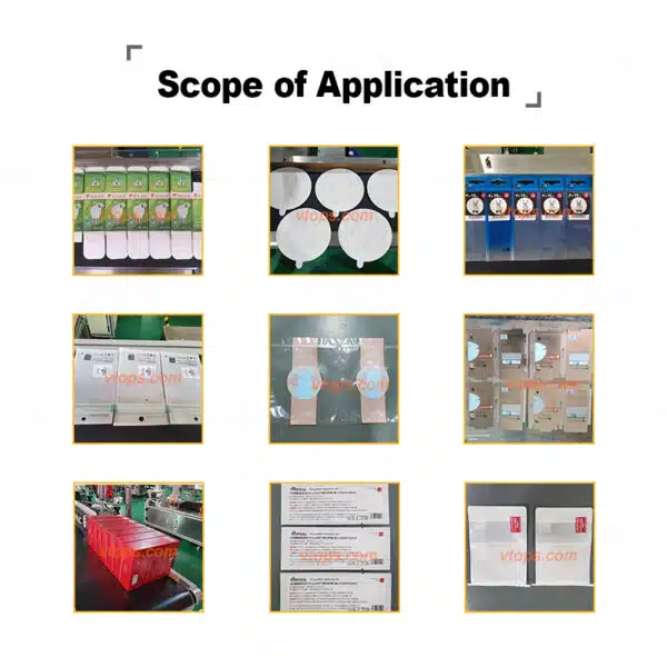 Application of fully-automatic-paging-plane-labeling-machine-vtops-l832-5