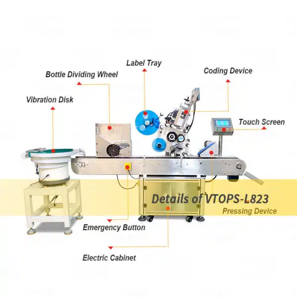 Detail of horizontal-round-bottle-labeling-machine-vtops-l823.4