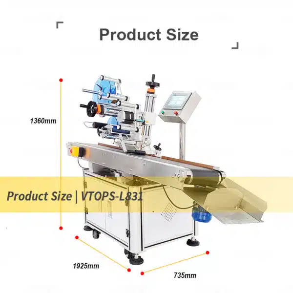 Product Size of Large Products Flat Labeling Machine | VTOPS-L831