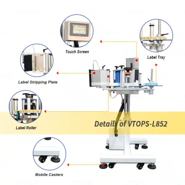 Details of automatic-movable-side-labeling-head-vtops-l852-4