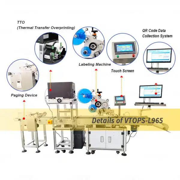 Product Details of TTO Labeling Machine with QR Code System | VTOPS-965